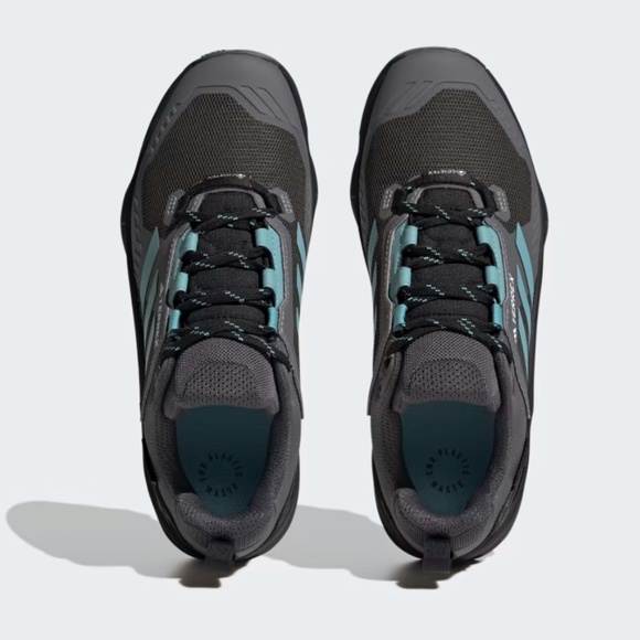 Adidas 2023 Women's TERREX Swift R3 GORE-TEX Grey Blue Waterproof Hiking Shoes - Picture 6 of 9